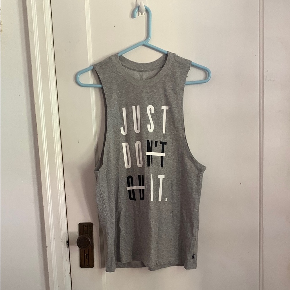 Nike Gray Muscle Tee with Cut Out Style